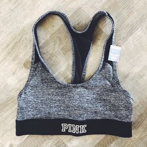 Pink sports bra